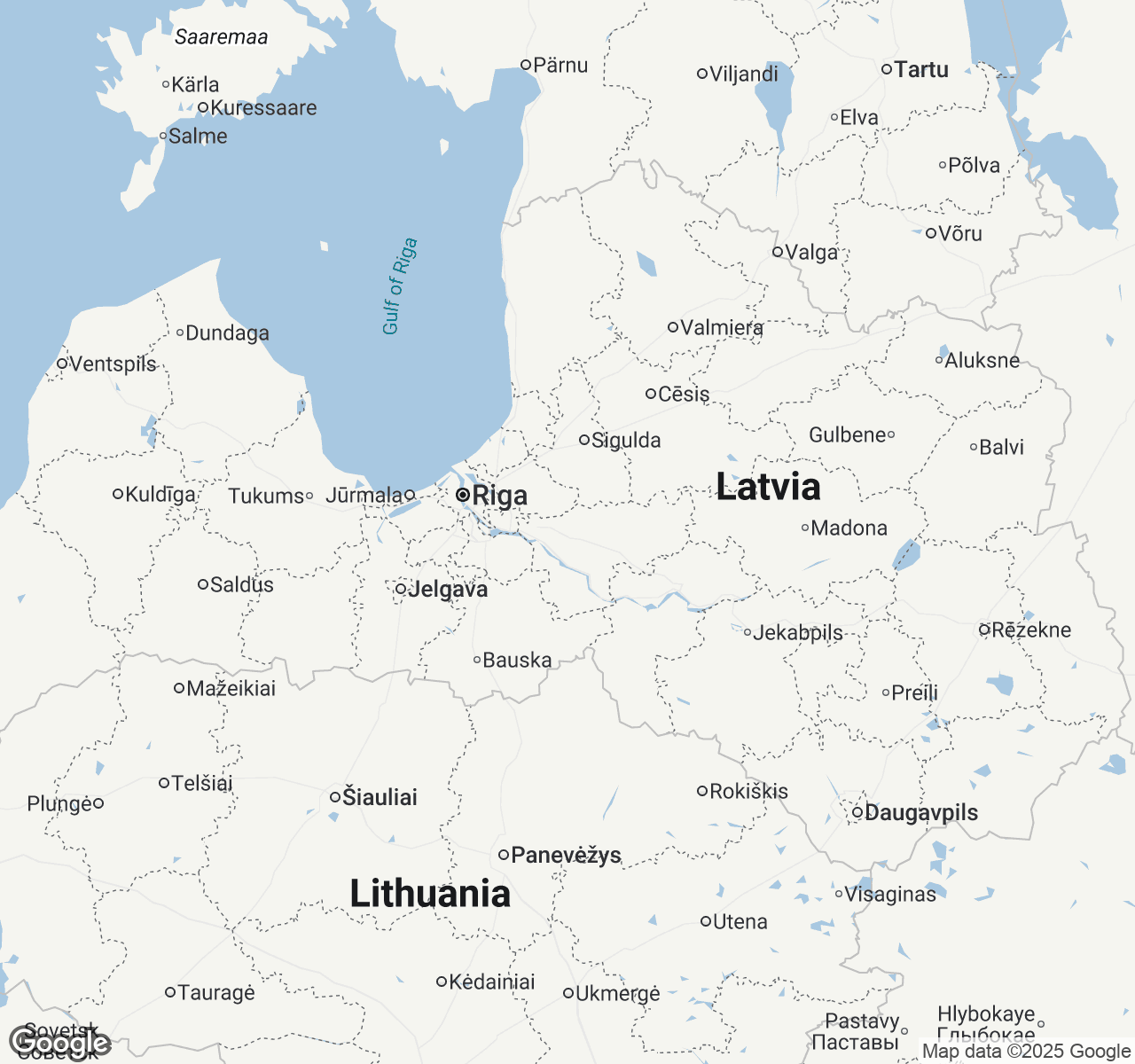 Map of Latvia